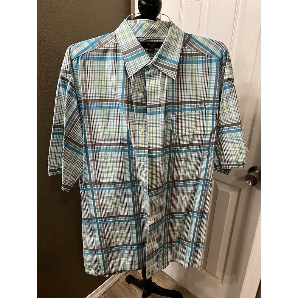 Sean John Men's Button Up Shirt Short Sleeve XXL
